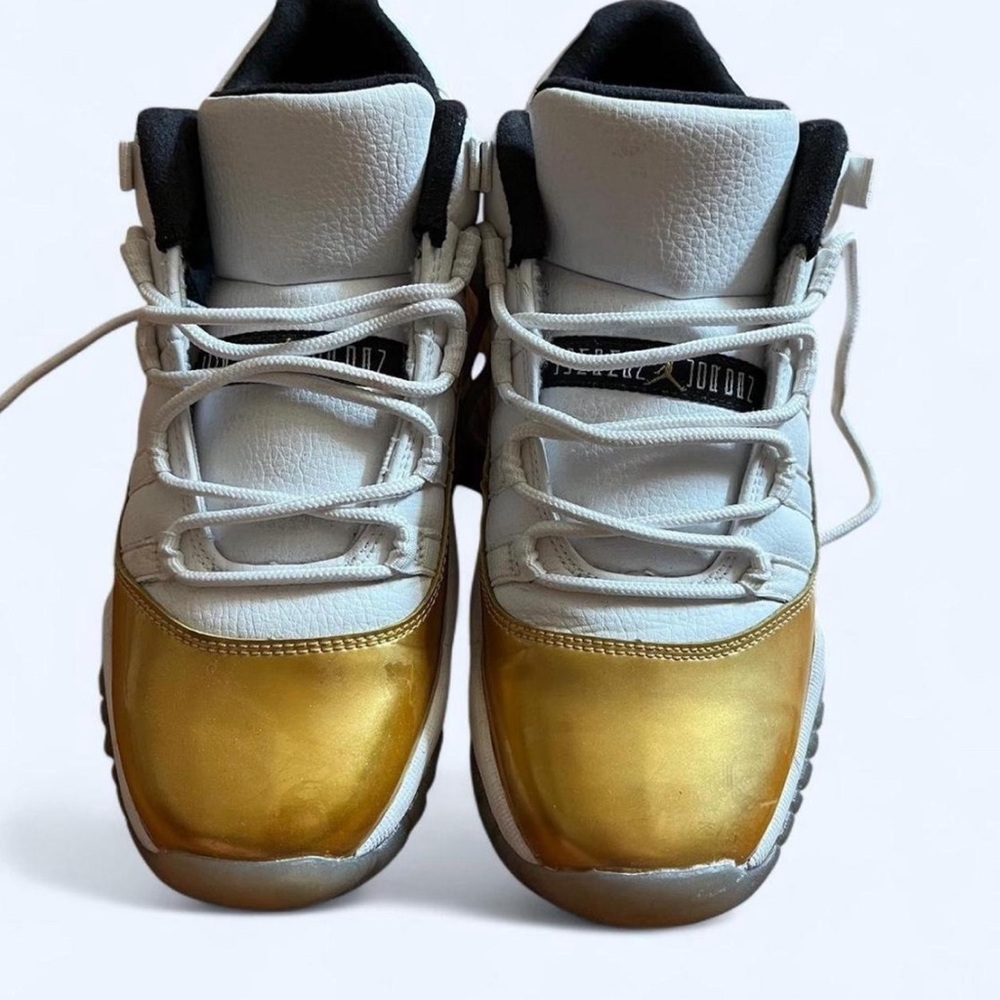 Kids Gold and White Sneakers